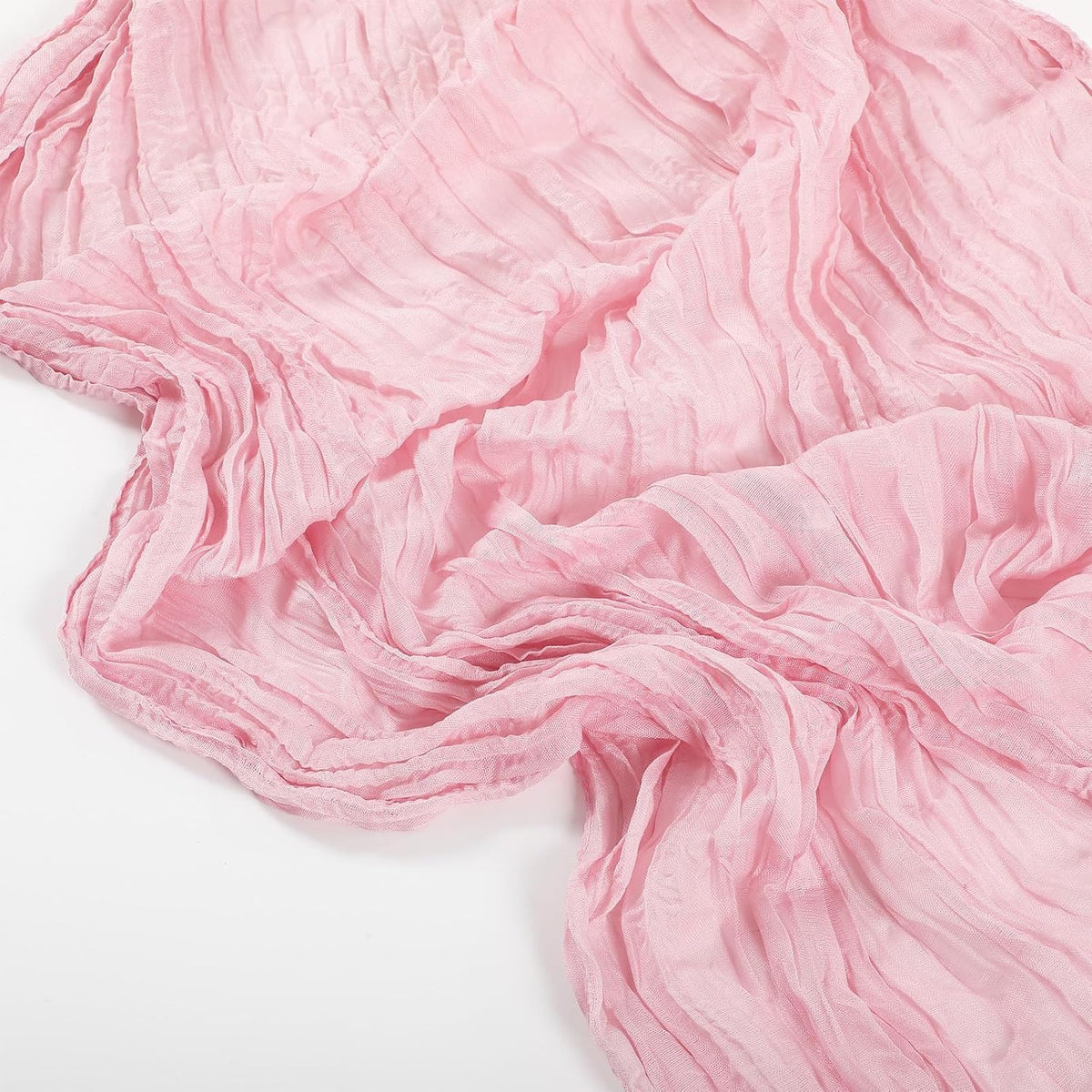 1 Pcs 20ft Cheesecloth Table Runners Boho Gauze, Dusty Pink