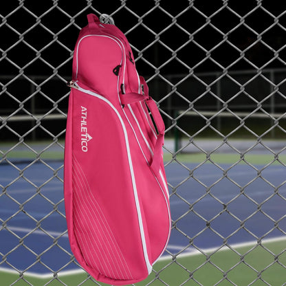 6 Racquet Tennis Bag | Padded to Protect Rackets & Lightweight | Professional or Beginner Tennis Players | Unisex Design for Men, Women, Youth and Adults (Pink)