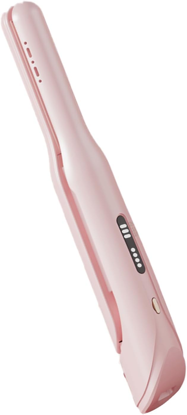Cordless Hair Straightener and Curler 2 in 1,mini Hair Straightener 3 Temperature 60s Heat Up,Travel Flat Iron Portable,Anion Ionic for Frizz-Free Smooth Hair mini Flat Iron,Pink