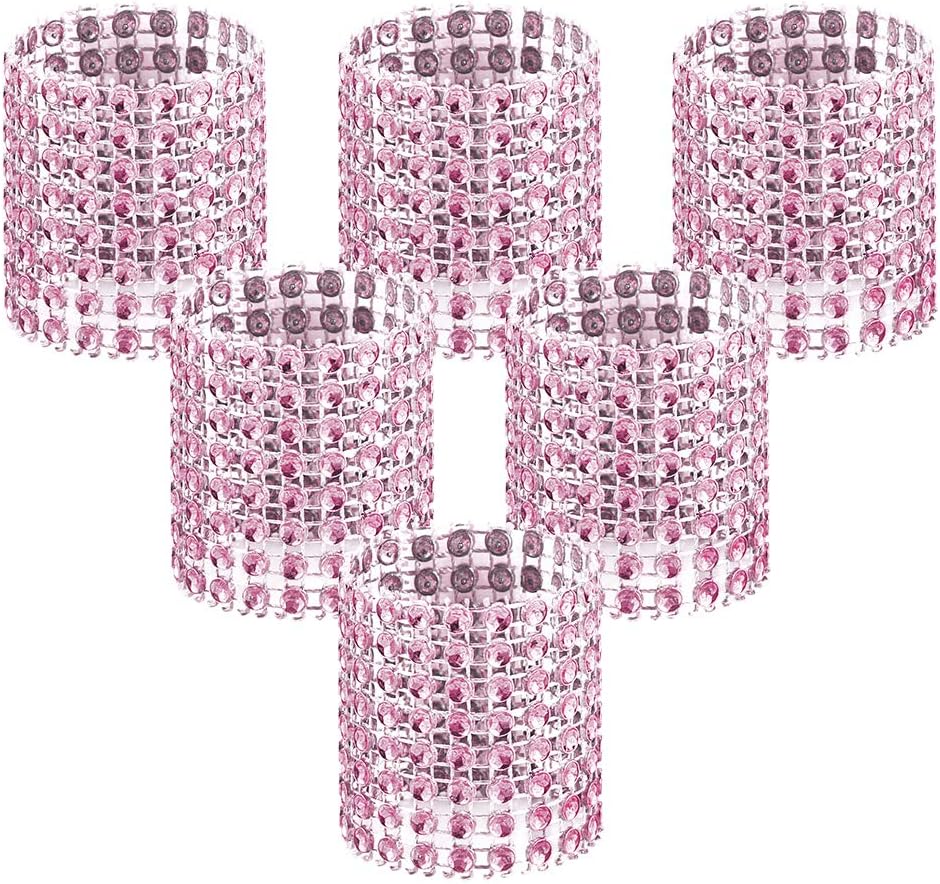 50pcs Napkin Rings, Pink Napkin Rings Buckles