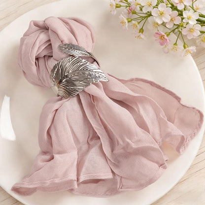 MLMC 10 Pack Pink Cheesecloth Napkins Bulk Washable Cloth Napkins Set of 10 21"x21" Rustic Boho Dusty Pink Gauze Dinner Table Napkins for Wedding Bridal Baby Shower Gathering Decor