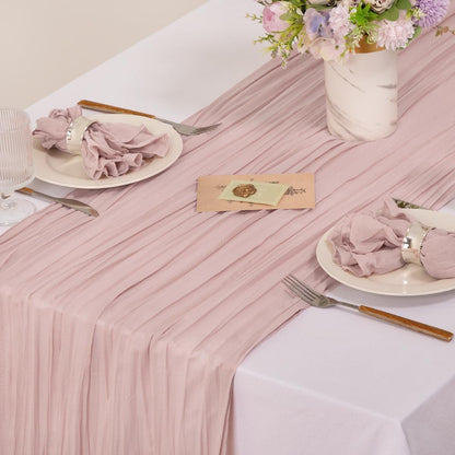 MLMC 10 Pack Pink Cheesecloth Napkins Bulk Washable Cloth Napkins Set of 10 21"x21" Rustic Boho Dusty Pink Gauze Dinner Table Napkins for Wedding Bridal Baby Shower Gathering Decor