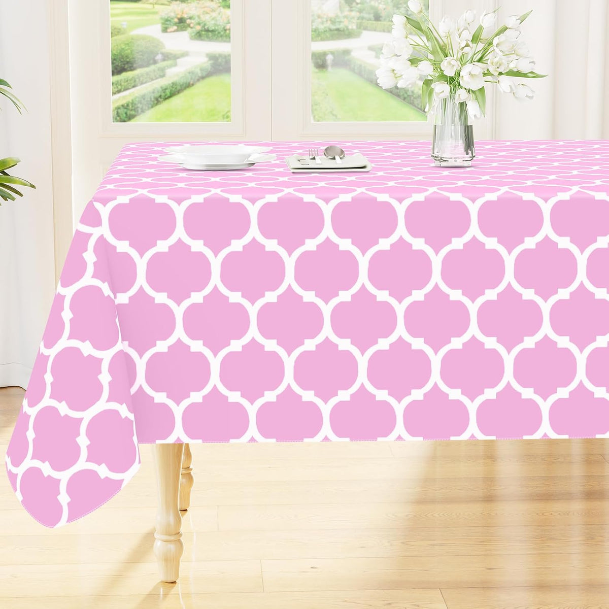 Rectangle Table Cloth, Flannel Backed Vinyl Tablecloth, 60"x84"