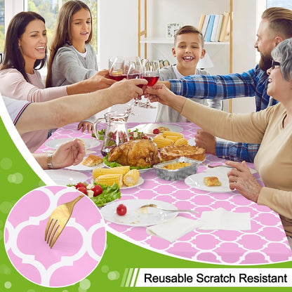 Rectangle Table Cloth, Flannel Backed Vinyl Tablecloth, 60"x84"