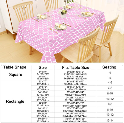 Rectangle Table Cloth, Flannel Backed Vinyl Tablecloth, 60"x84"