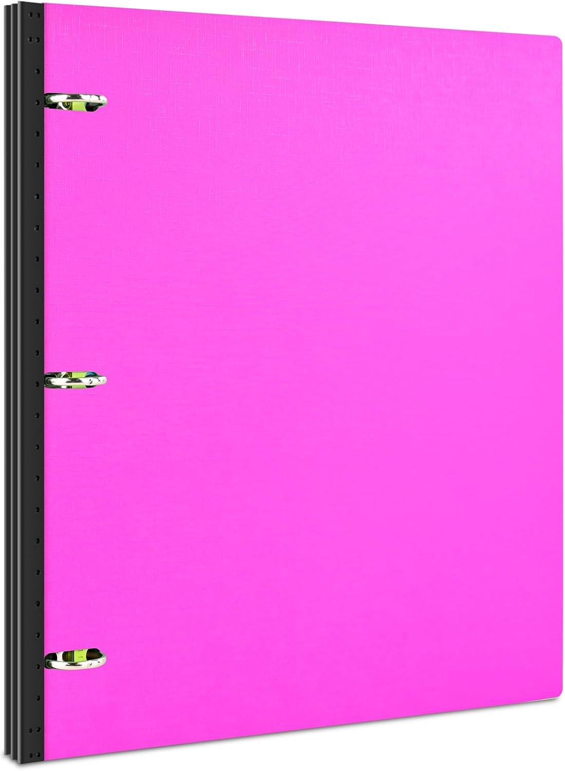 Telescoping 3 Ring Binder, Portable Plastic 0.75 inch 3 Ring Binder with Telescoping Spine and Foldable Front Cover Holds 8.5" x 11" Paper for School,Office and Homes-Pink