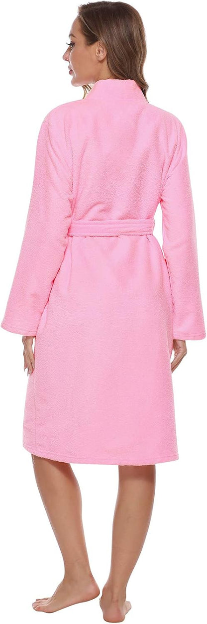 Kimono Bathrobe for Women Terry Cloth Robes knee length towel Bathrobe