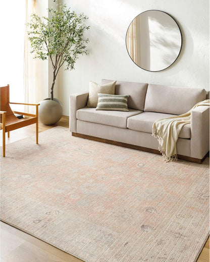 x Becki Owens Marlene Vintage Medallion Area Rug, 7'10" x 10', Vintage Pink