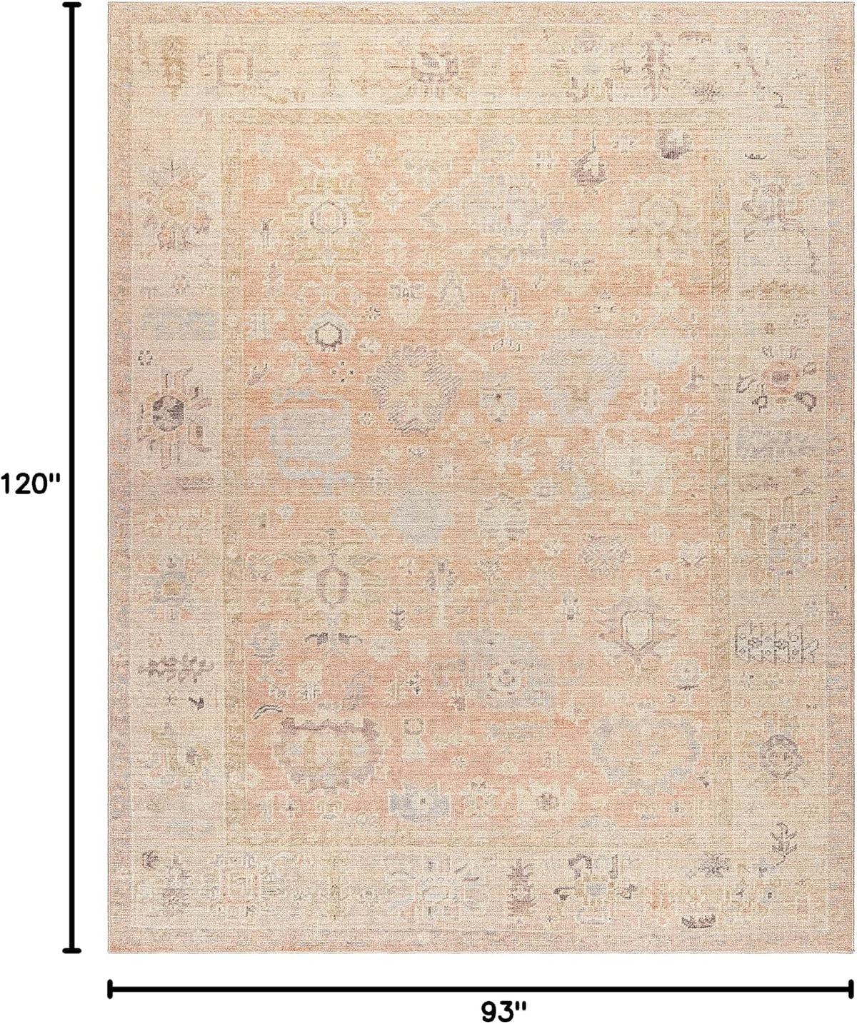 x Becki Owens Marlene Vintage Medallion Area Rug, 7'10" x 10', Vintage Pink