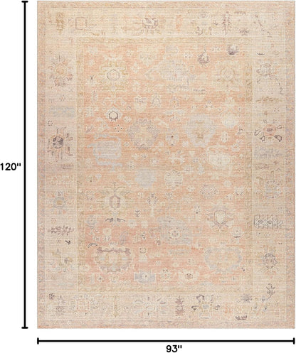x Becki Owens Marlene Vintage Medallion Area Rug, 7'10" x 10', Vintage Pink