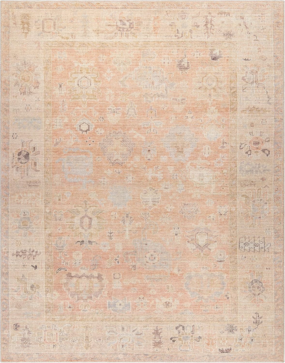 x Becki Owens Marlene Vintage Medallion Area Rug, 7'10" x 10', Vintage Pink