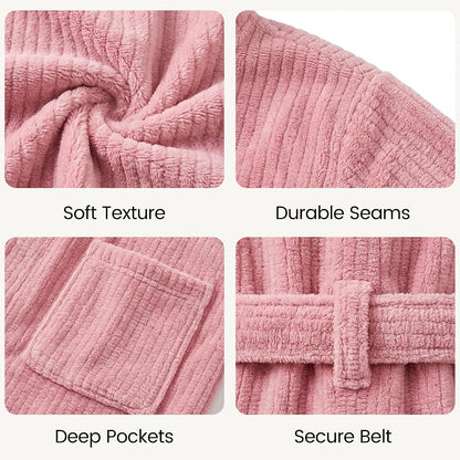 Hooded Bathrobes for Women, Soft Long Towel Robes for Women - Quick Dry yet Warm