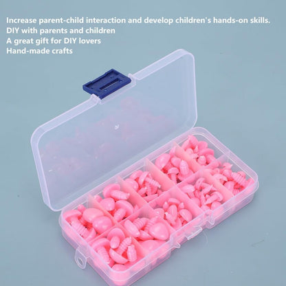 100 Pcs Pink Screw Doll Noses for DIY Stuffed Animal Crafts