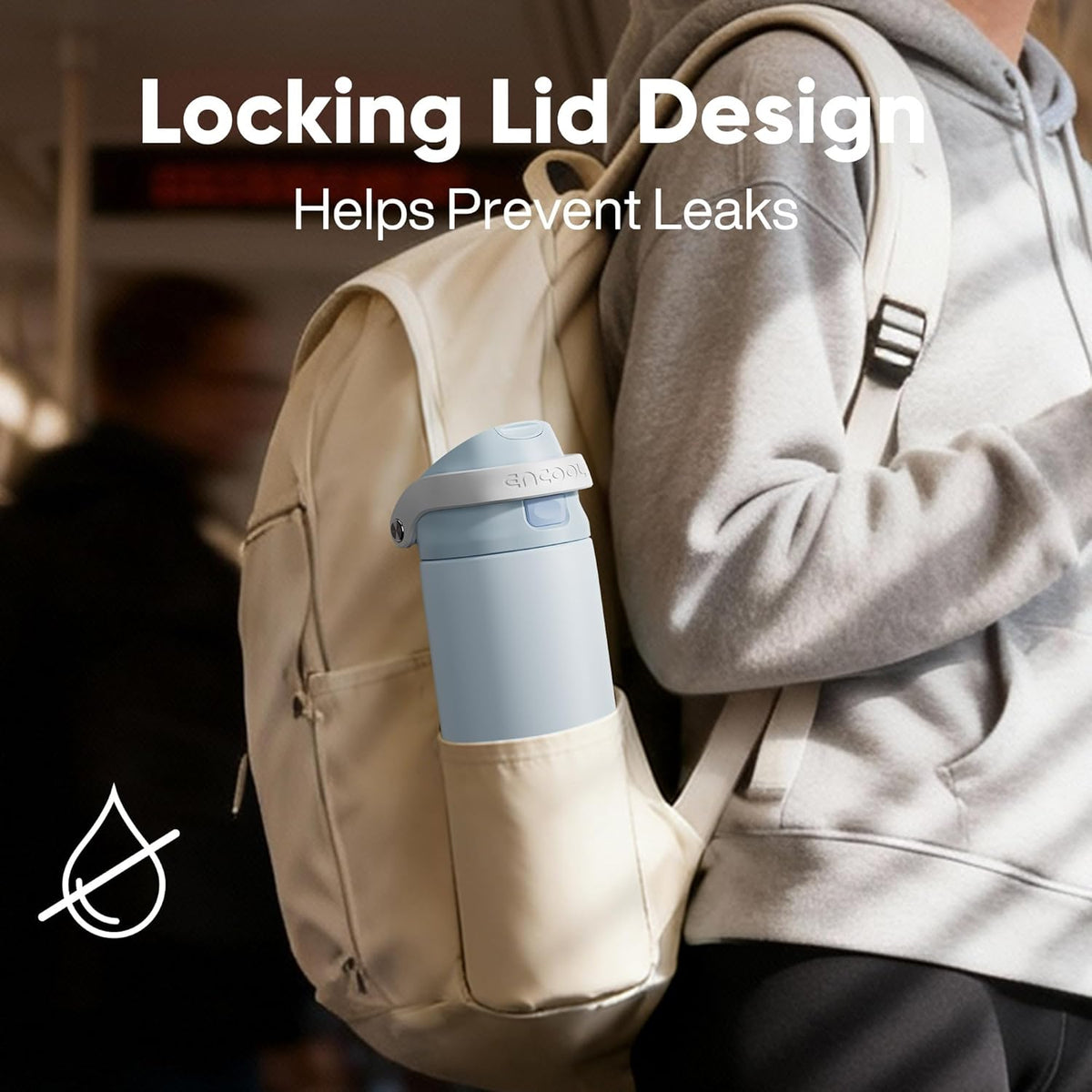 Leakproof Insulated Water Bottle with Straw Dual-Sip Water Bottle Bag-Safe Design for Work, Commute & Gym – Keeps Drinks Cold All Day, 24 oz, Peach Purple