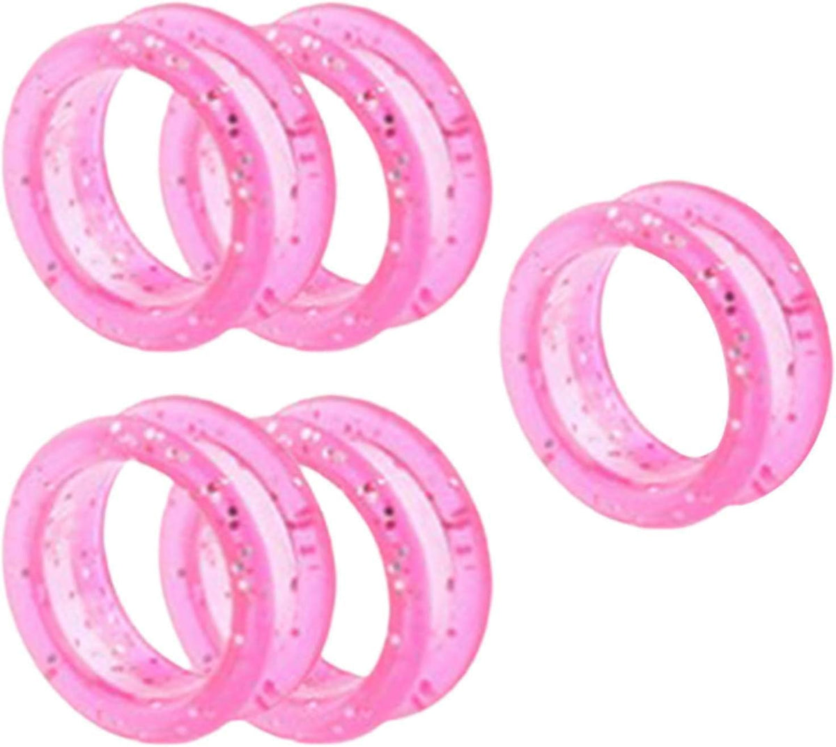 5pcs Pink Silicone Scissors Finger Rings,Grips Grooming Shear Thumb Inserts Finger Protector Ring for Barber Hair Cutting Scissors Pet Shears,Hair Cutting Shears,Quality Comfort Hair Cutting Tools