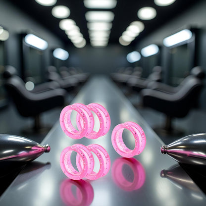 5pcs Pink Silicone Scissors Finger Rings,Grips Grooming Shear Thumb Inserts Finger Protector Ring for Barber Hair Cutting Scissors Pet Shears,Hair Cutting Shears,Quality Comfort Hair Cutting Tools