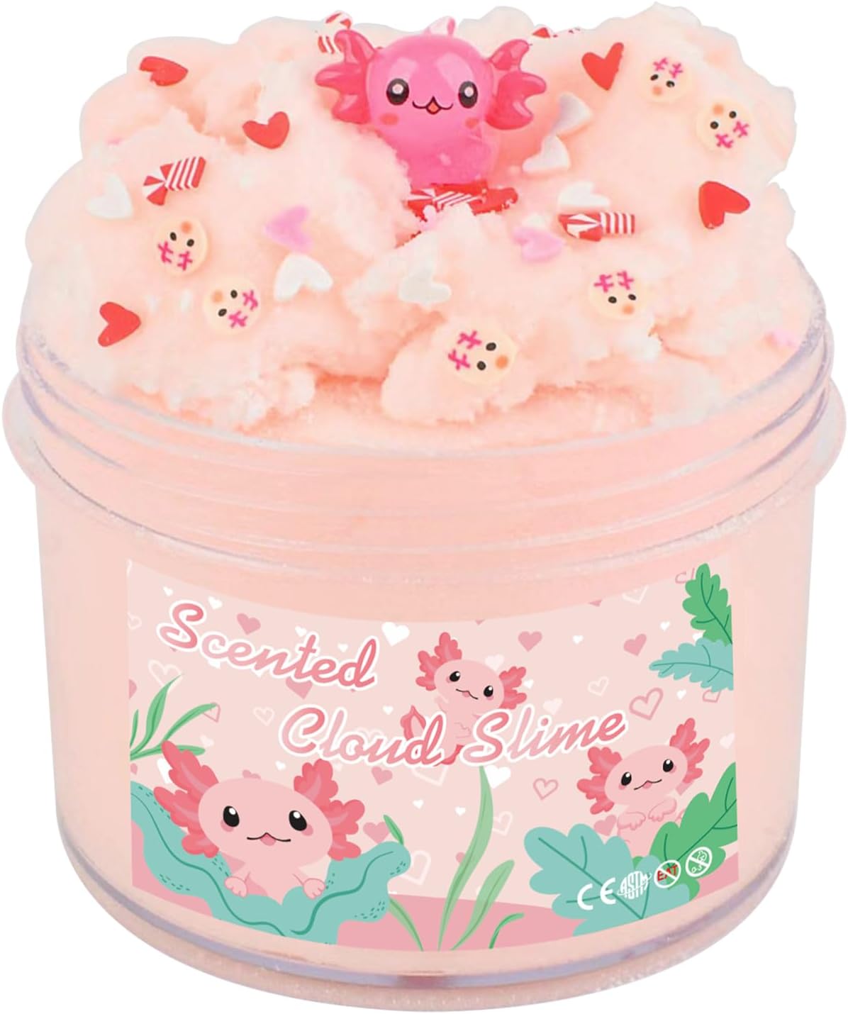 Axolotl Cloud Slime, Premium DIY Scented Slime for Boys Girls, Party Favors for Kids 8-12, Girls Toys 4-8 Years Old, Slimes Kit for Kids Ages 8-12, Relief Fidget Toy, Sensory Toy
