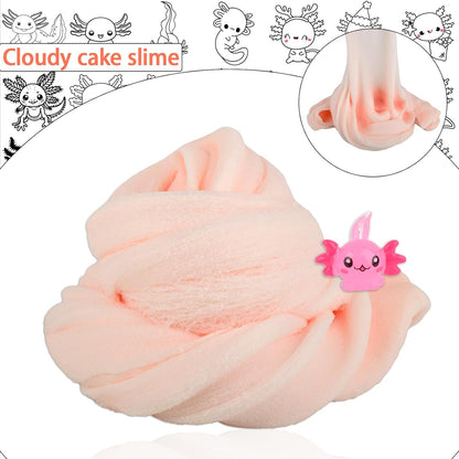 Axolotl Cloud Slime, Premium DIY Scented Slime for Boys Girls, Party Favors for Kids 8-12, Girls Toys 4-8 Years Old, Slimes Kit for Kids Ages 8-12, Relief Fidget Toy, Sensory Toy
