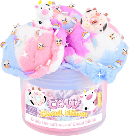 Pink Peach Cloud Slime Kit, with Fun Panda Slime Add Ins, Soft Non-Sticky, Scented Slime Kit for Kids, Birthday Gifts for Boys & Girls, Classroom Rewards, DIY Stress Relief Toy