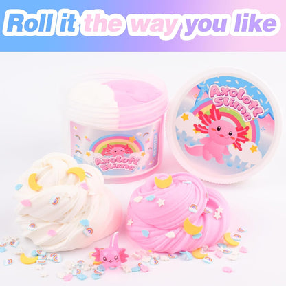 Pink Peach Cloud Slime Kit, with Fun Panda Slime Add Ins, Soft Non-Sticky, Scented Slime Kit for Kids, Birthday Gifts for Boys & Girls, Classroom Rewards, DIY Stress Relief Toy