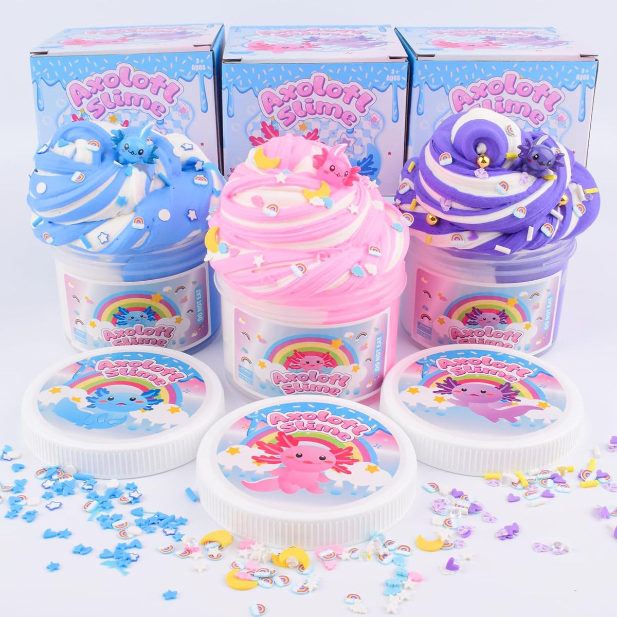 Pink Peach Cloud Slime Kit, with Fun Panda Slime Add Ins, Soft Non-Sticky, Scented Slime Kit for Kids, Birthday Gifts for Boys & Girls, Classroom Rewards, DIY Stress Relief Toy