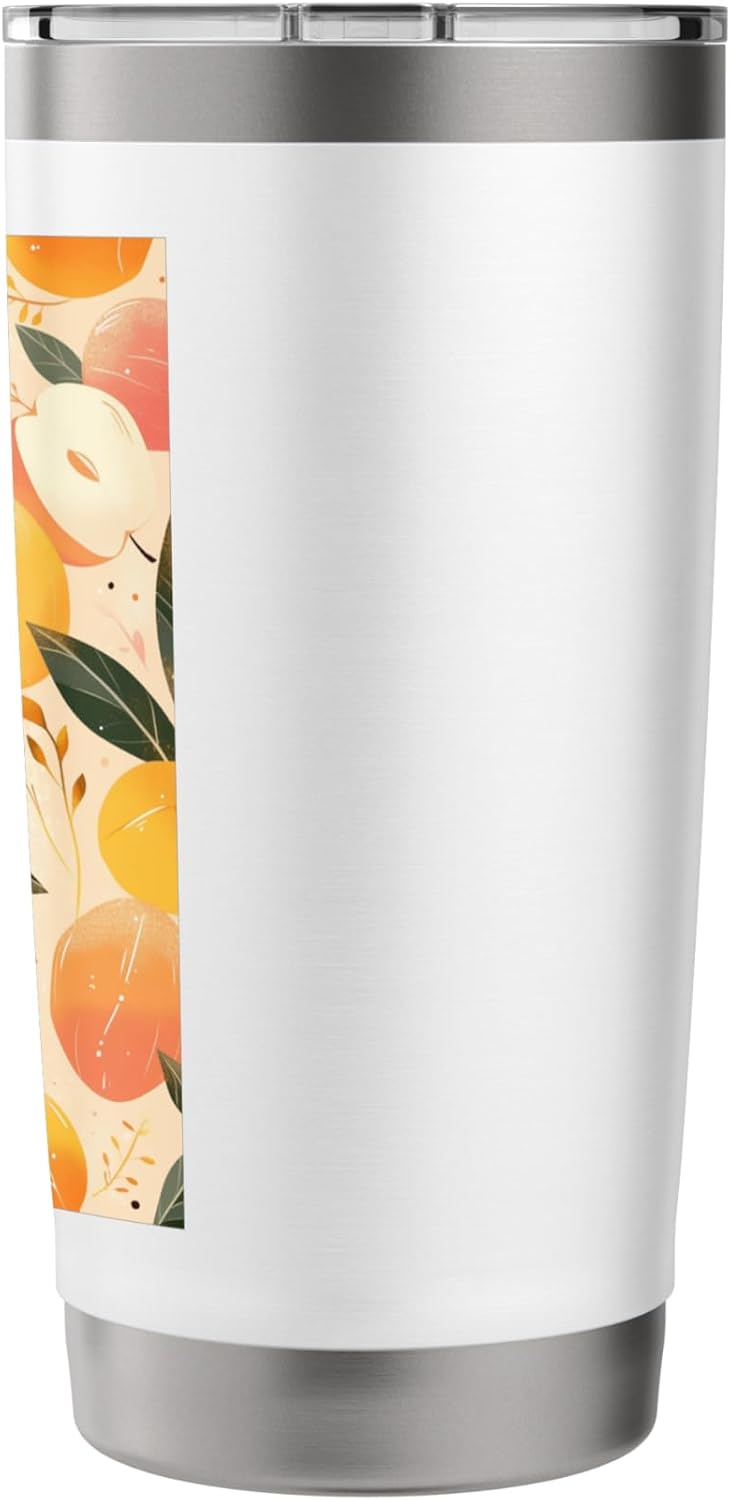 Peach Pattern Art Stainless Steel Insulated Tumbler