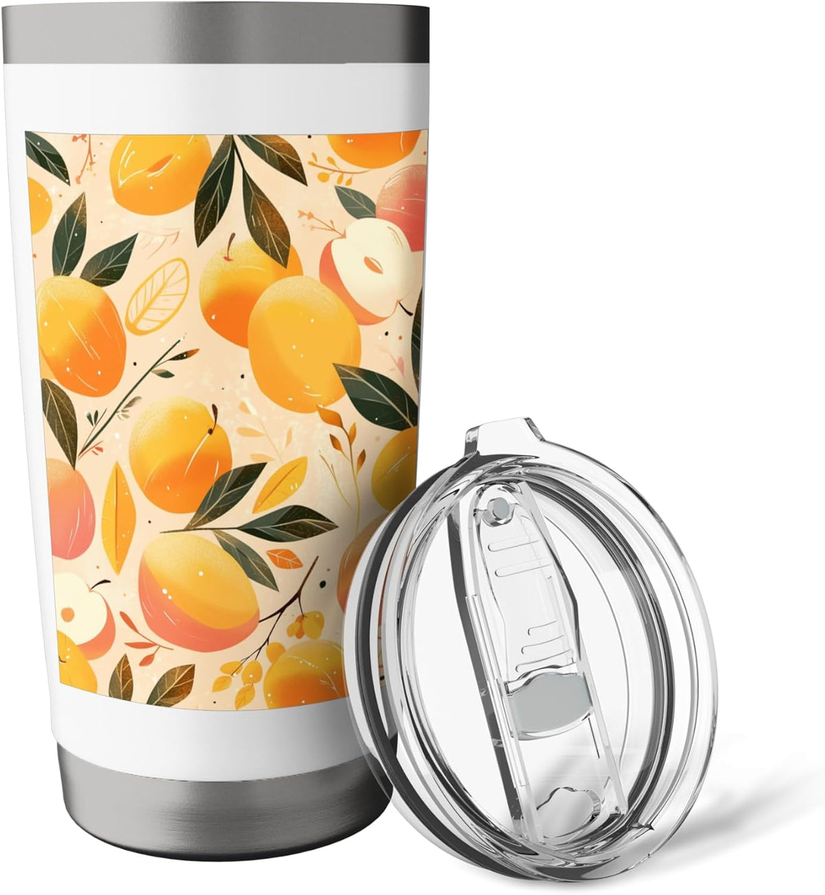 Peach Pattern Art Stainless Steel Insulated Tumbler