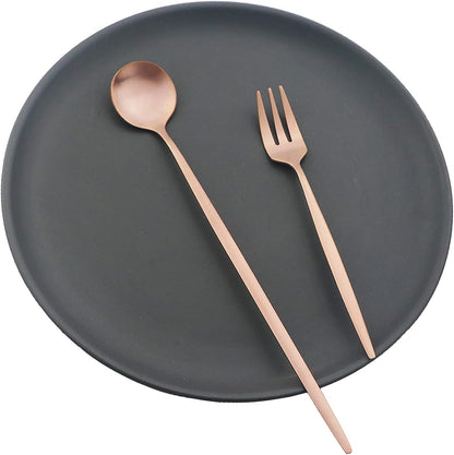 6-Pieces 7.87-inch Iced Tea Spoons With Long Handles, 18/0 Stainless Steel Ice Cream Coffee Dessert Spoon or Stirring Spoon Multipurpose Tea Spoon Set For Sundae, Cocktails