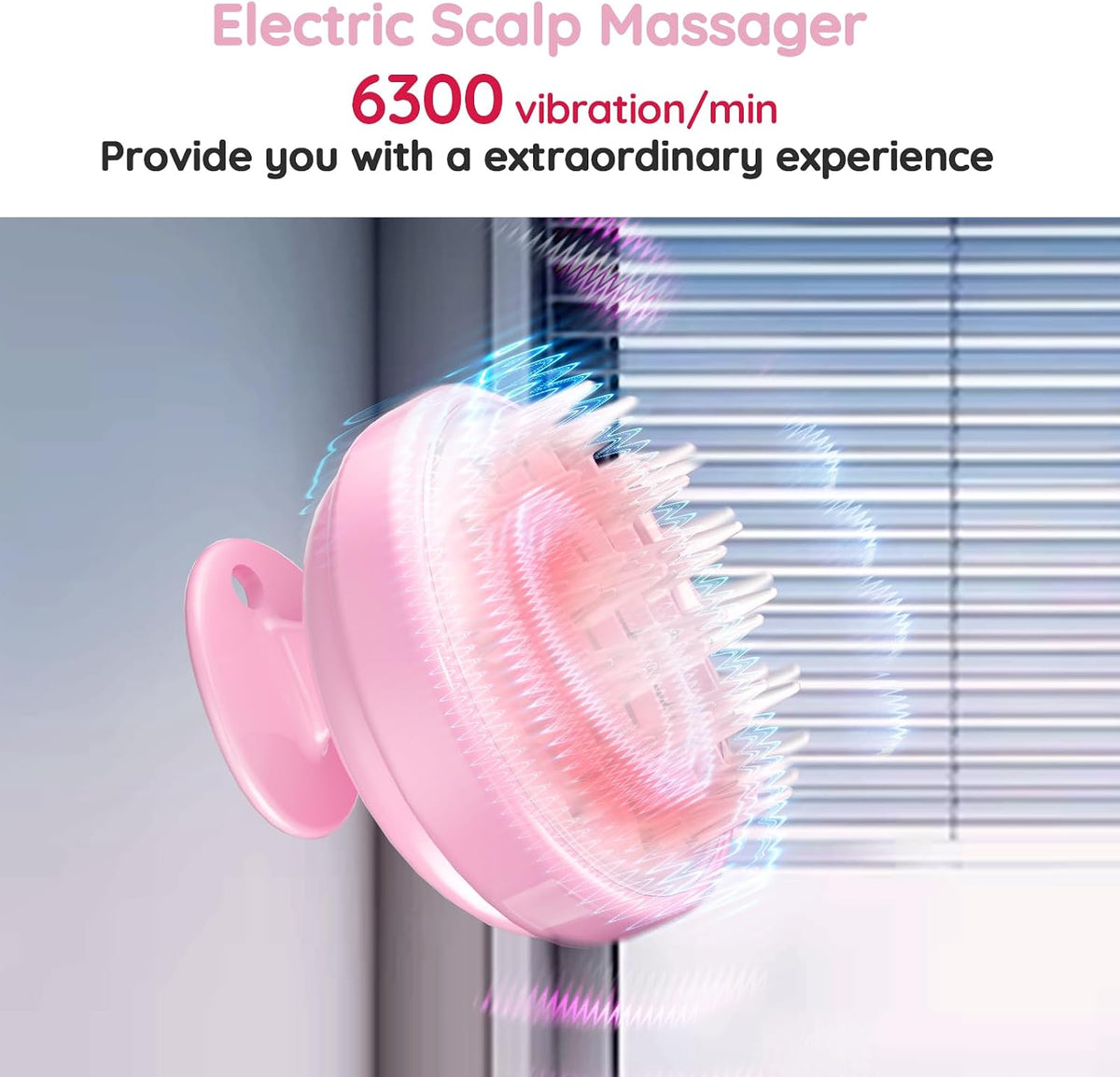 Scalp Massager Electric Hair Growth Scrubber for Dandruff Removal