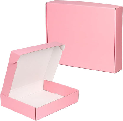 10x8x2 In Pink Shipping Boxes Medium, Pack of 30 Corrugated Mailer Boxes for Packaging Small Business