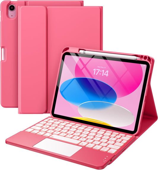 Harvopu for iPad A16 11th/10th Generation Case with Keyboard, Folio Cover
