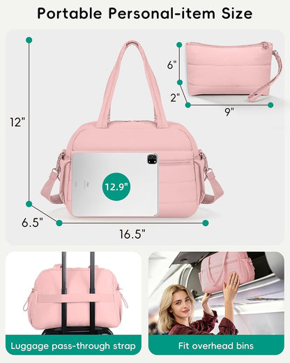 Duffle Bag for Travel, Weekender Carry on Bag for Women