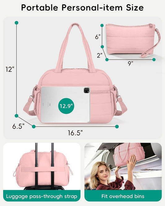 Duffle Bag for Travel, Weekender Carry on Bag for Women