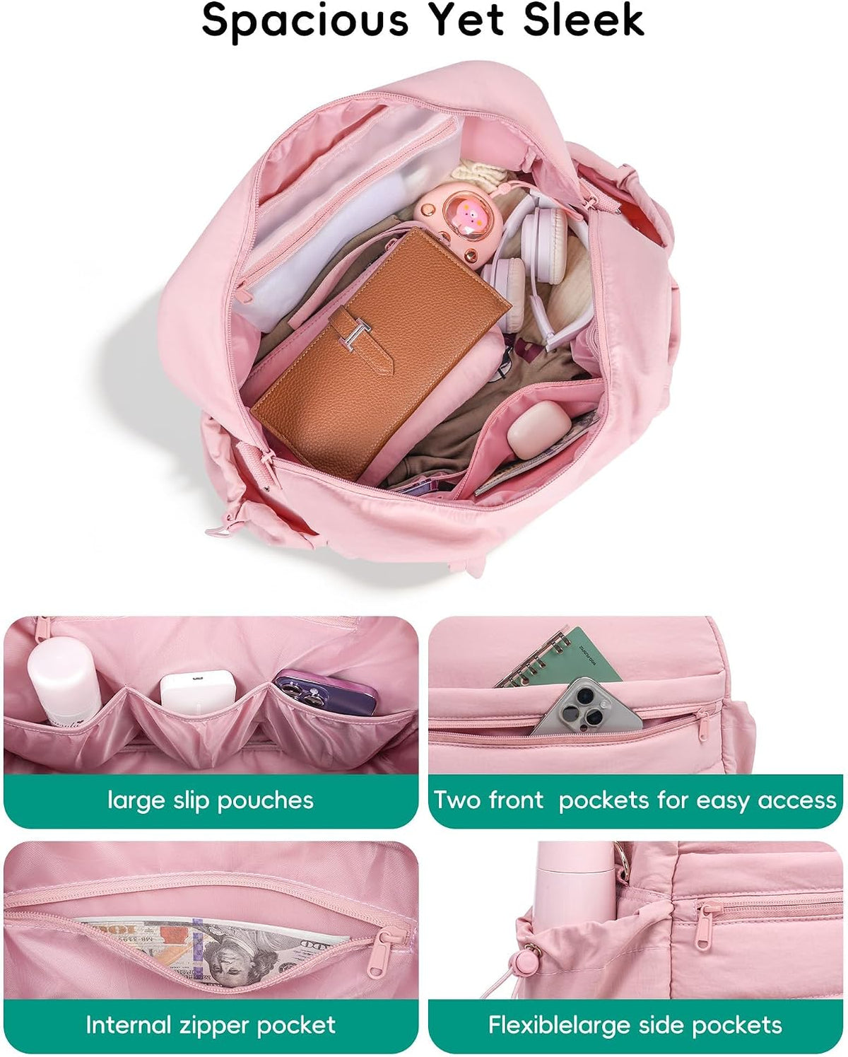 Duffle Bag for Travel, Weekender Carry on Bag for Women