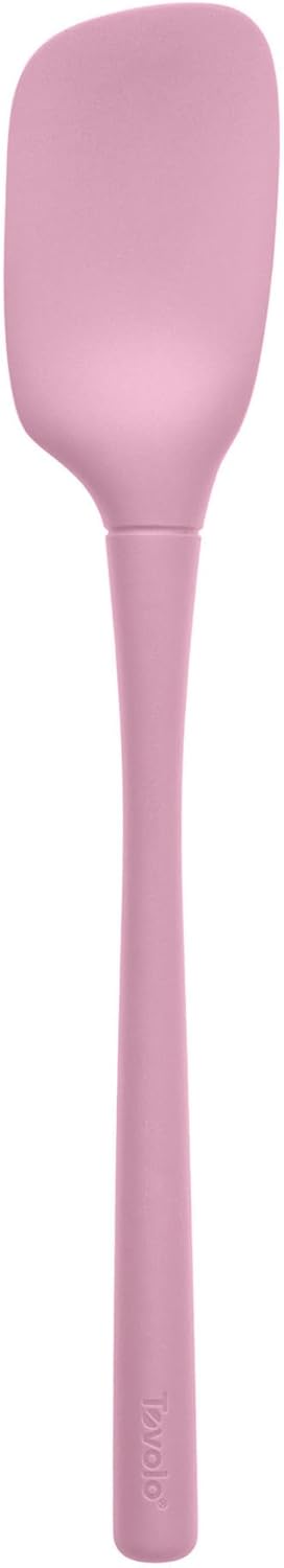 Silicone Spatula for Cooking Baking Mixing Scraping Bowls Heavy Duty Dishwasher Safe Large Long Handle BPA Free One Piece Silicone Spatula Kitchen Utensil Heat Resistant, Pink Sorbet