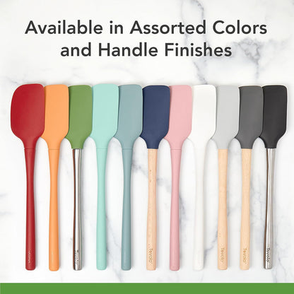 Silicone Spatula for Cooking Baking Mixing Scraping Bowls Heavy Duty Dishwasher Safe Large Long Handle BPA Free One Piece Silicone Spatula Kitchen Utensil Heat Resistant, Pink Sorbet