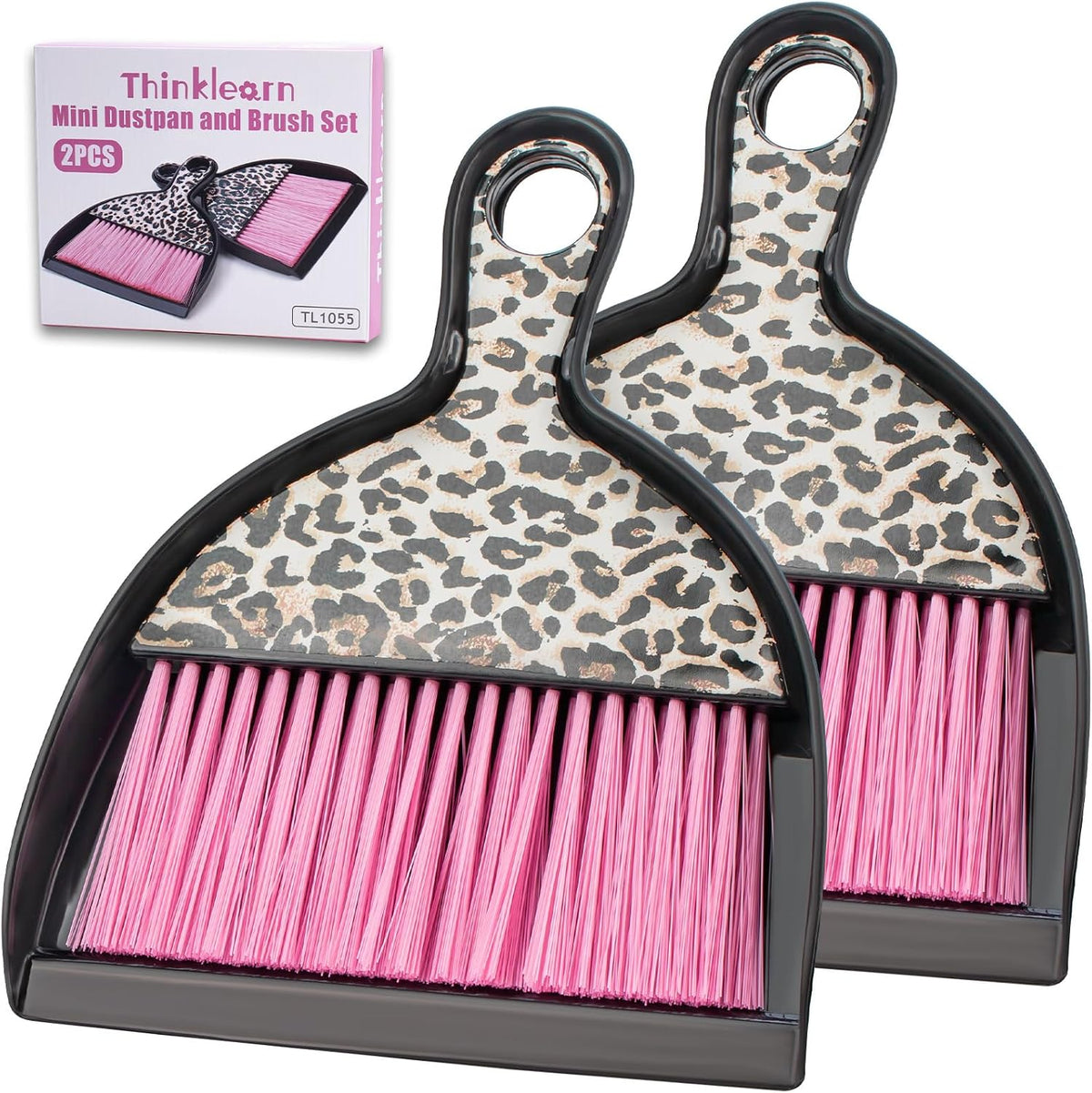 2PCS Small Dust Pan and Brush Set, Mini Broom Dustpan Kit