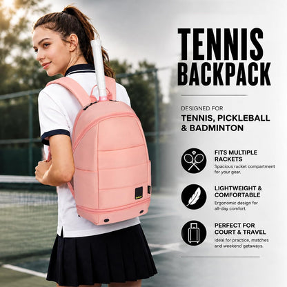Goloni Tennis bag with Shoe Compartment for Men Women, Holds 2 Rackets