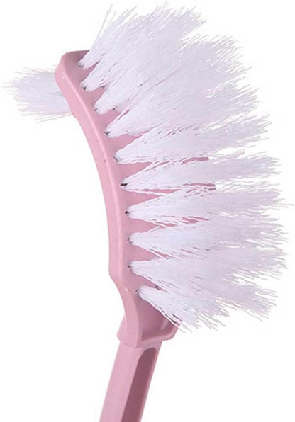 Toilet Brush Set Corner Cleaner with Base, 3 Piece Long Handle