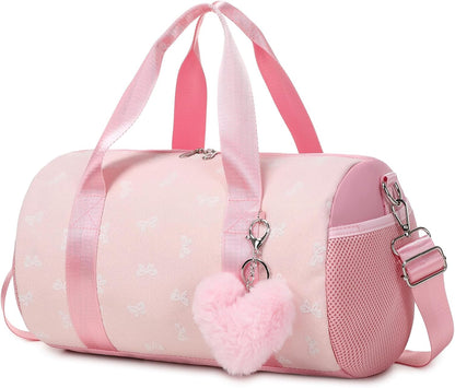 Little Girls Glitter Bag with Waterproof Wet Pocket for Ballet