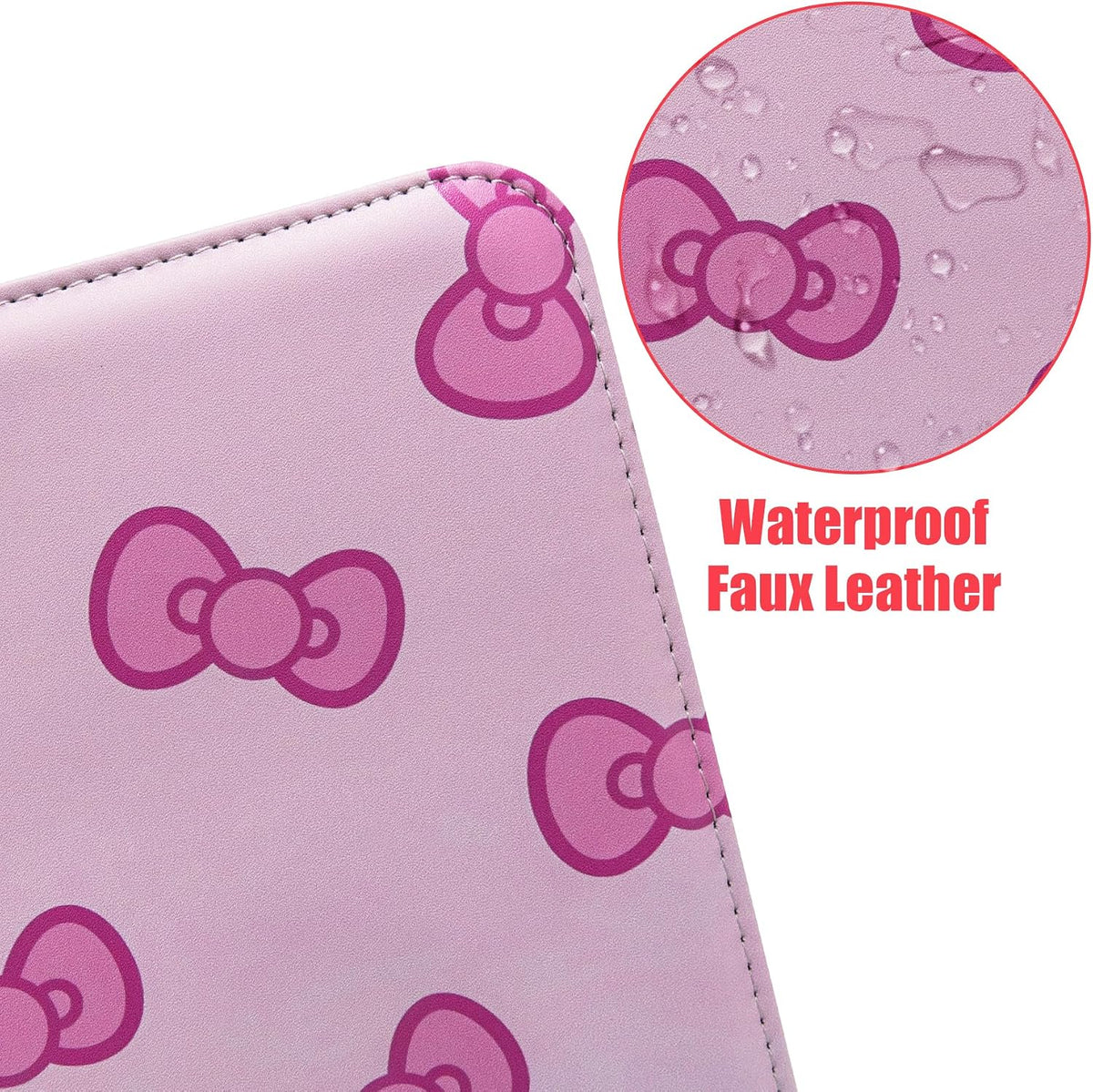 400 Pockets Pink Card Binder,Portable Shoulder Strap,Waterproof PU Bag,B292