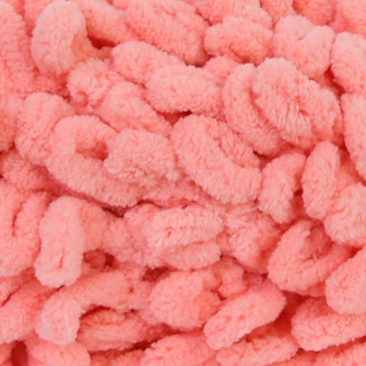 Loop Yarn, Chunky Chenille Finger Knitting Yarn 100g, 2-Pack (Peach)