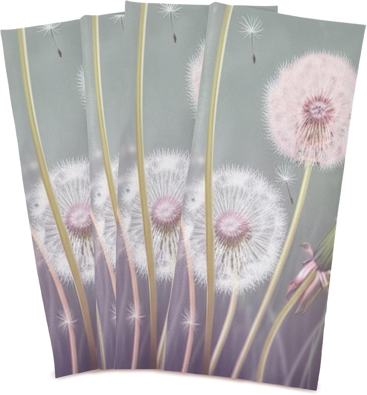 Pink Dish Towels for Kitchen Decorative Pastel Pink Flower Floral Tea Towel Cute for Drying Dishes Absorbent Soft 18 x 28 Inch, 6 Packs
