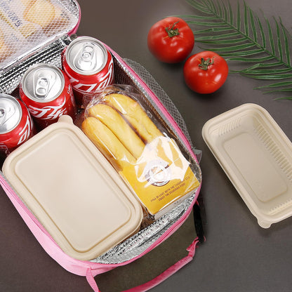 Lunch box Lunch bag for men women Insulated Lunchbox Lunch bags for Work Picnic Travel (Pink)