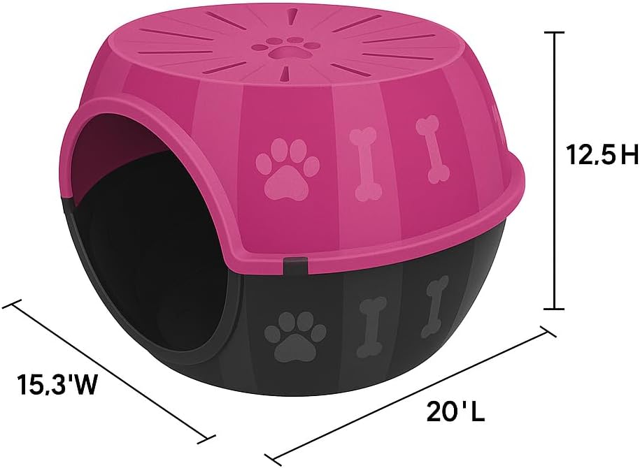 Cat Cave - Cozy Cat Bed Cave for Relaxation, Durable Plastic Cat Houses for Indoor Cats, Modern Design, Easy to Clean, Loved by Cats, Large 12.5" H x 20" L x 15.3" W.