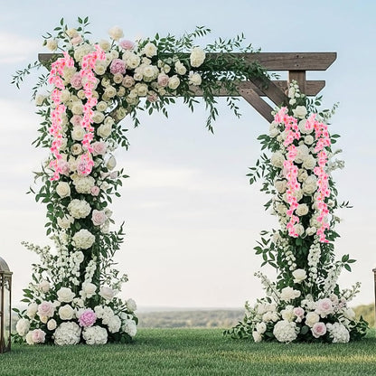 2Pcs 11.8ft Cherry Blossom Garland, Hanging Silk Cherry Blossom Sakura Vine, Artificial Pink Flower Garland, Pink Fake Vines for Wedding Party Valentine Japanese Home Decor(Pink)