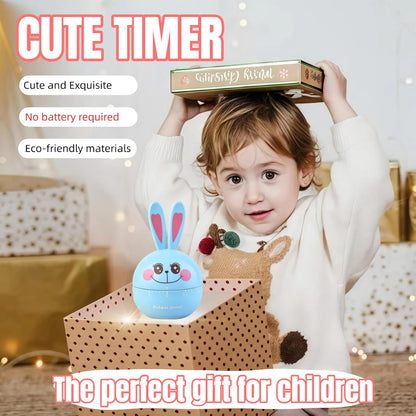 Cartoon Mechanical Kitchen Timer, 60 Minutes Countdown Timer, Mechanical Visual Timer for Kids - No Batteries Required, Kitchen Timer for Cooking, Home, Study and Classroom (Pink-A)
