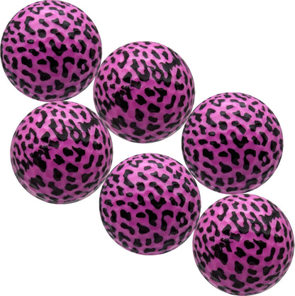 GBM Pink Leopard Print Novelty Golf Balls – Full Leopard Print Color Golf Balls for Gifts, Tournaments, League Events & Collectors, Ladies Golf Accessories, 12 Pack