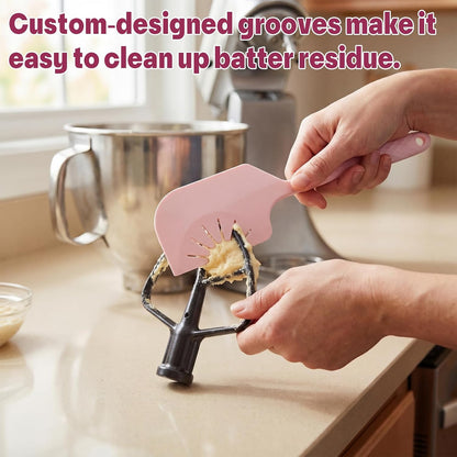 2 Pack Silicone Spatula Scraper and Whisk, Pink Kitchen Utensils