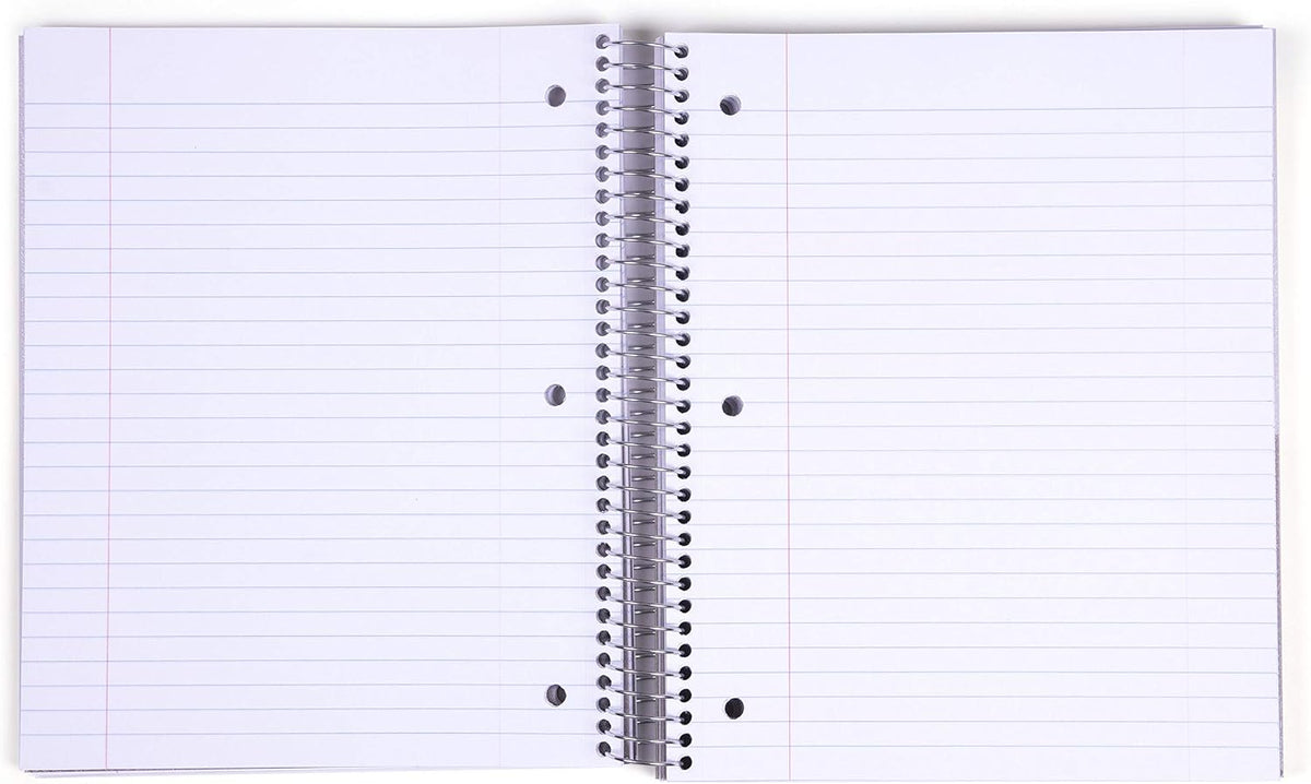 Office Durable Spiral Notebooks, 5 Subject (Spring Pink, Wide Ruled 1pk)